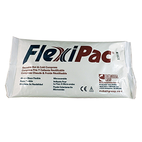Get quick relief to any body part with the reusable, pliable, compact Flexipac Hot and Cold Compress gel pack.