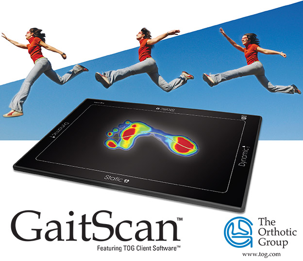 The Gaitscan system records a static (standing still) and dynamic (walking or running across the pressure plate) picture of your foot mechanics.