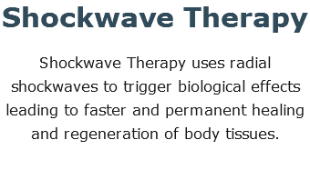 Shockwave Therapy Shockwave Therapy uses radial shockwaves to trigger biological effects leading to faster and permanent healing and regeneration of body tissues.